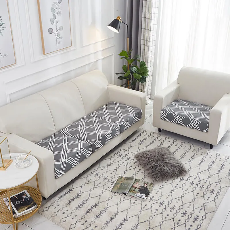 Housse rayée pour Coussin d'Assise de Canapé