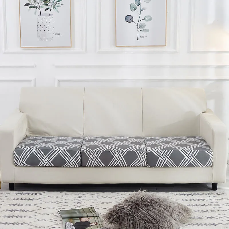 Housse rayée pour Coussin d'Assise de Canapé