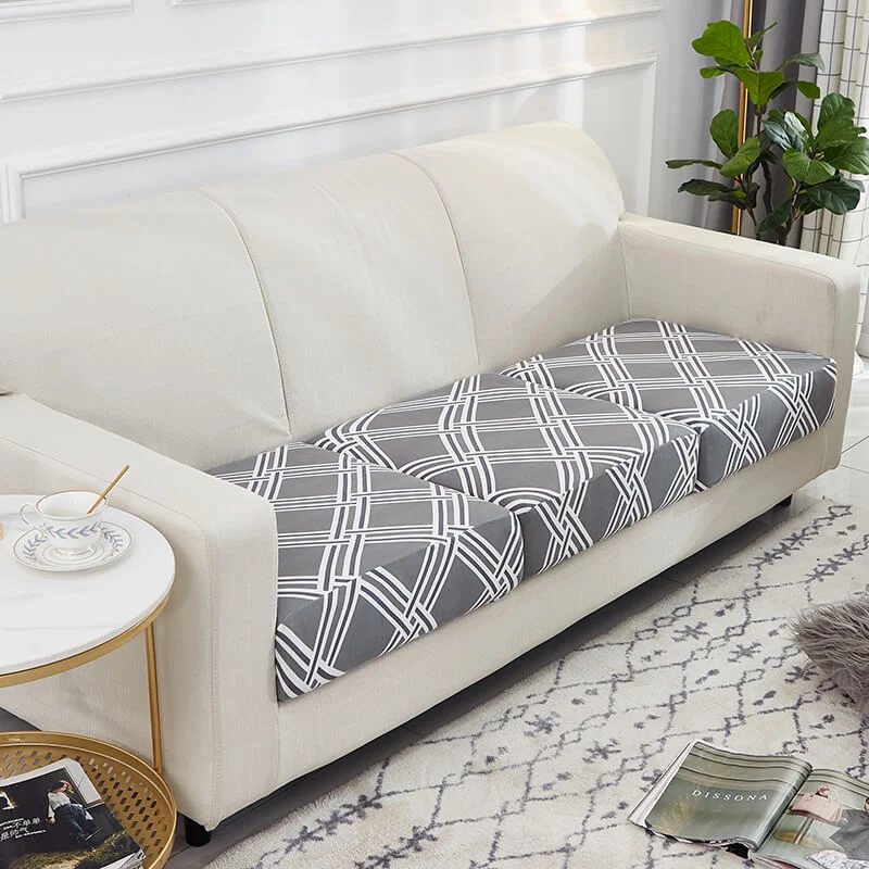Housse rayée pour Coussin d'Assise de Canapé