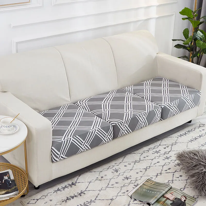 Housse rayée pour Coussin d'Assise de Canapé