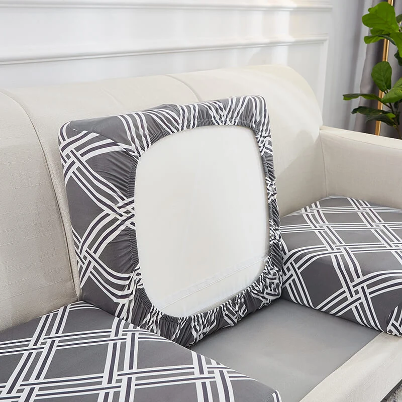 Housse rayée pour Coussin d'Assise de Canapé