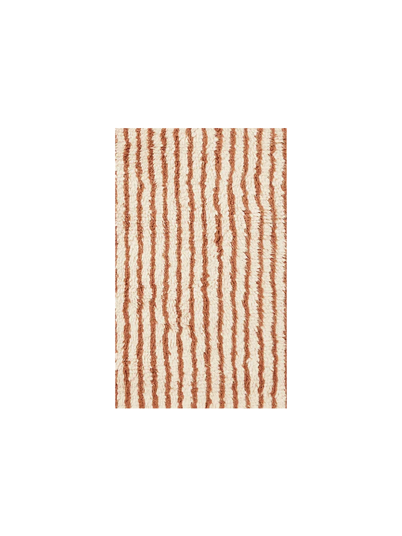Rug Sample - Kami Knotted - Off-white/Red Brown