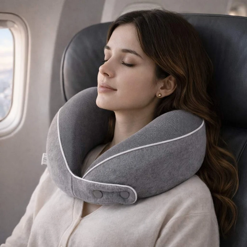 Coussin Avion Mémoire de Forme gris !