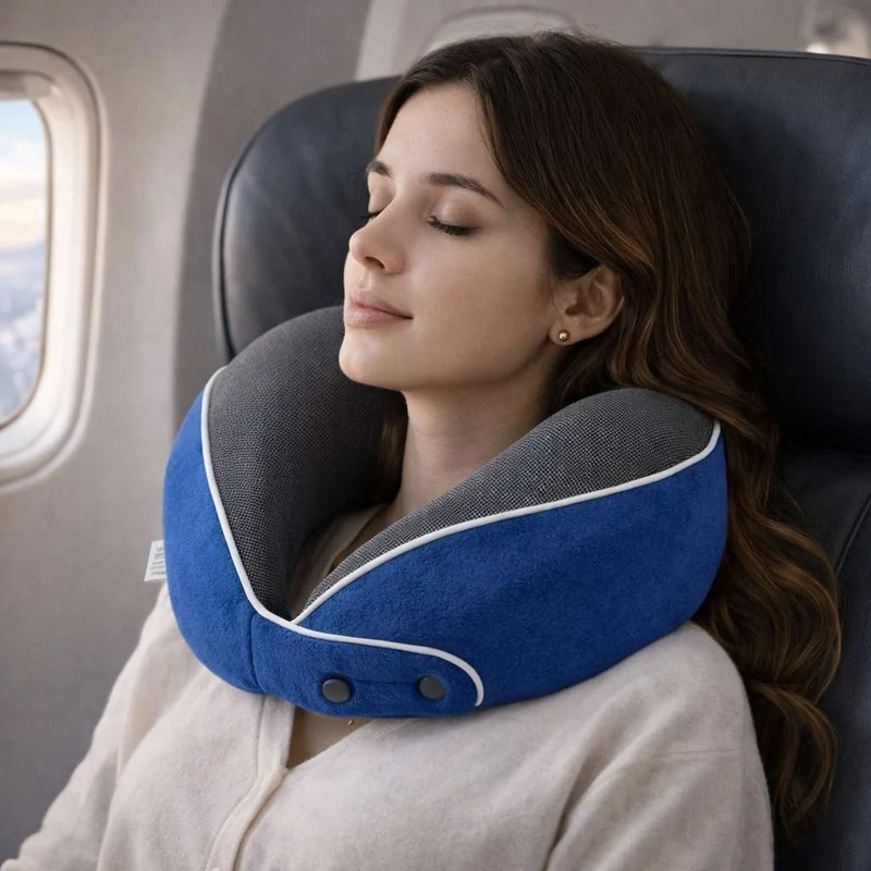 Coussin Avion Mémoire de Forme bleu !