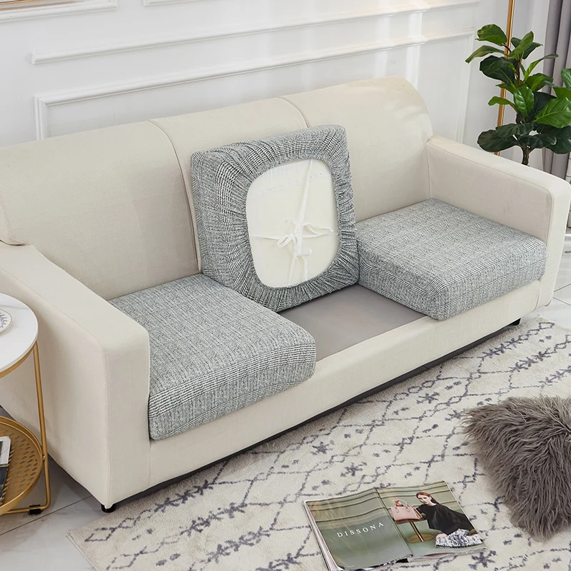 Housse Gris Industriel pour Coussin d'Assise de Canapé