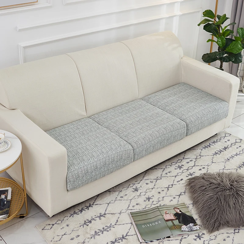 Housse Gris Industriel pour Coussin d'Assise de Canapé