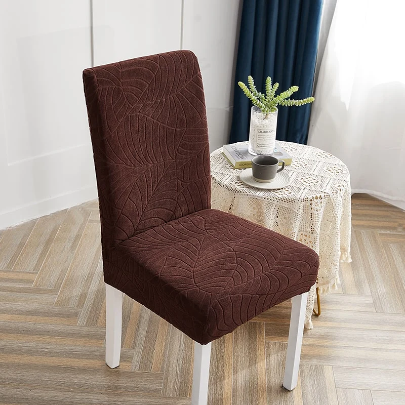Housse de Chaise Imperméable Feuille Marron