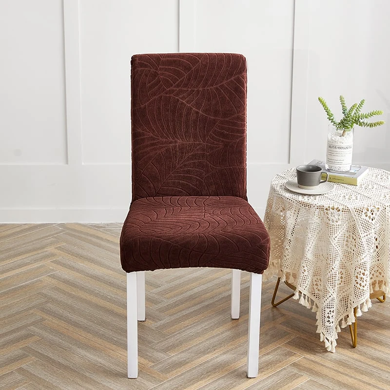 Housse de Chaise Imperméable Feuille Marron