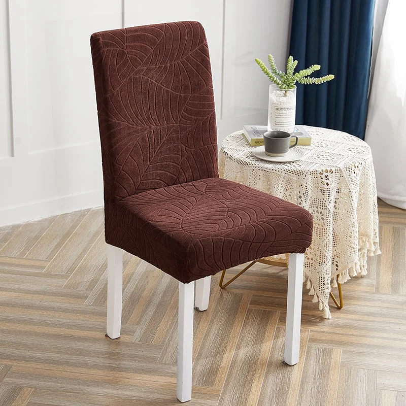Housse de Chaise Imperméable Feuille Marron