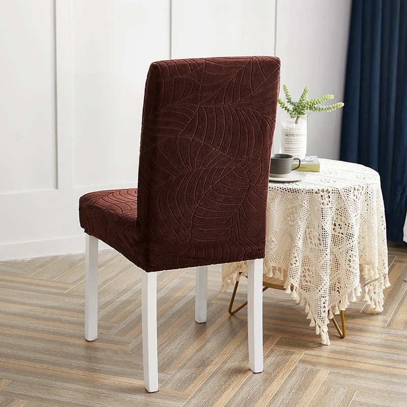 Housse de Chaise Imperméable Feuille Marron