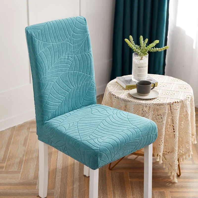 Housse de Chaise Imperméable Feuille Bleu Ciel
