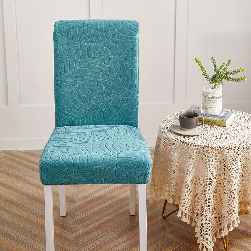 Housse de Chaise Imperméable Feuille Bleu Ciel