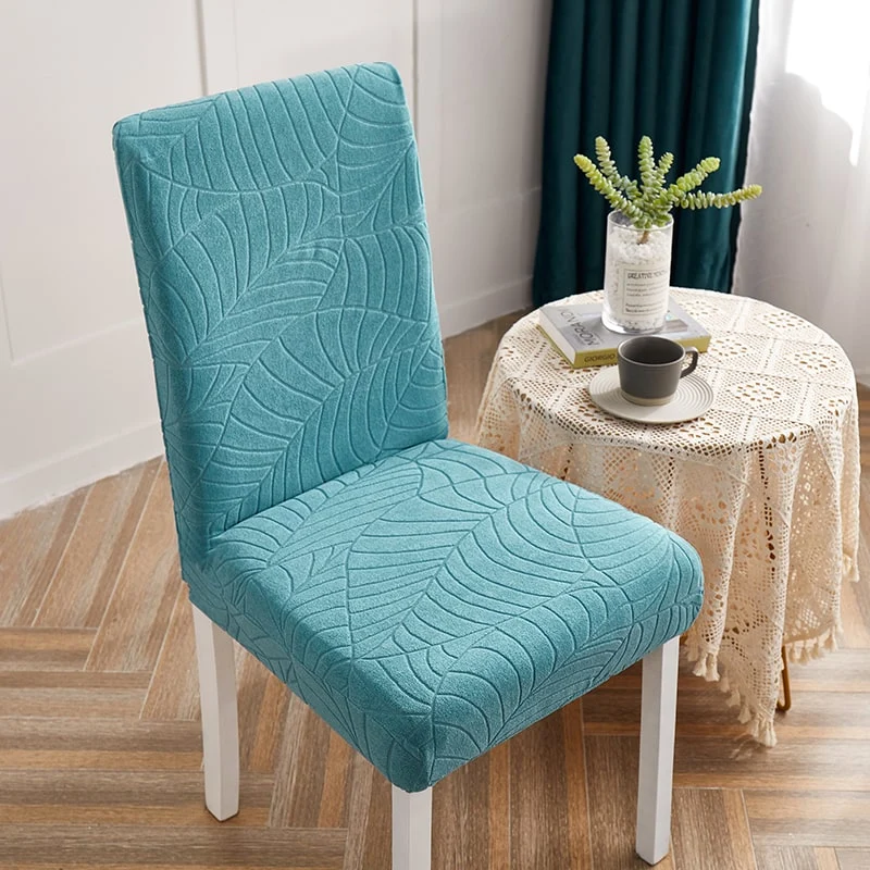 Housse de Chaise Imperméable Feuille Bleu Ciel