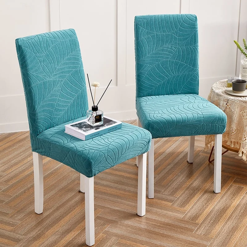 Housse de Chaise Imperméable Feuille Bleu Ciel
