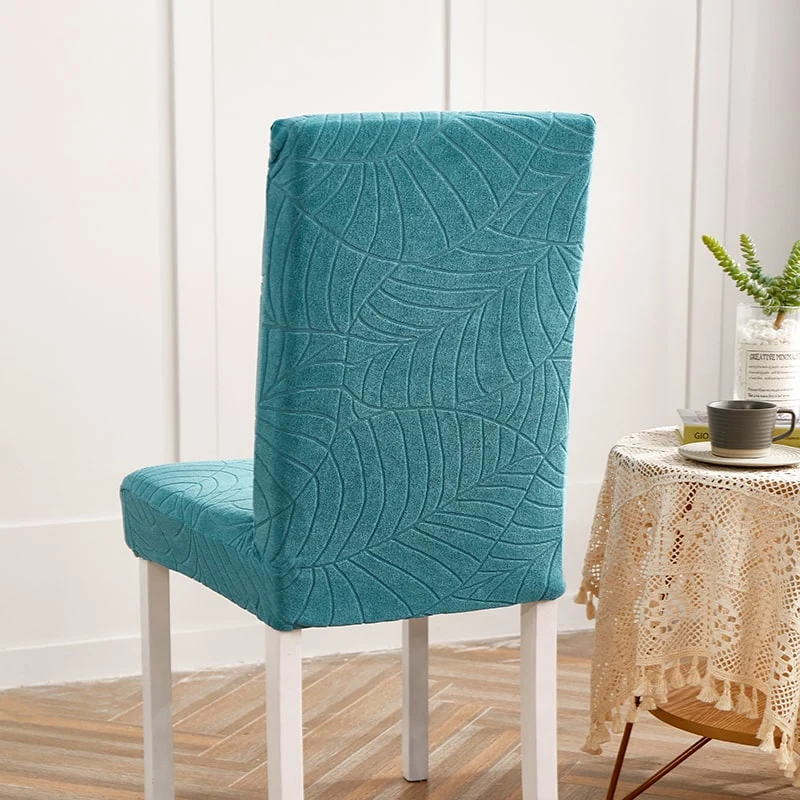 Housse de Chaise Imperméable Feuille Bleu Ciel