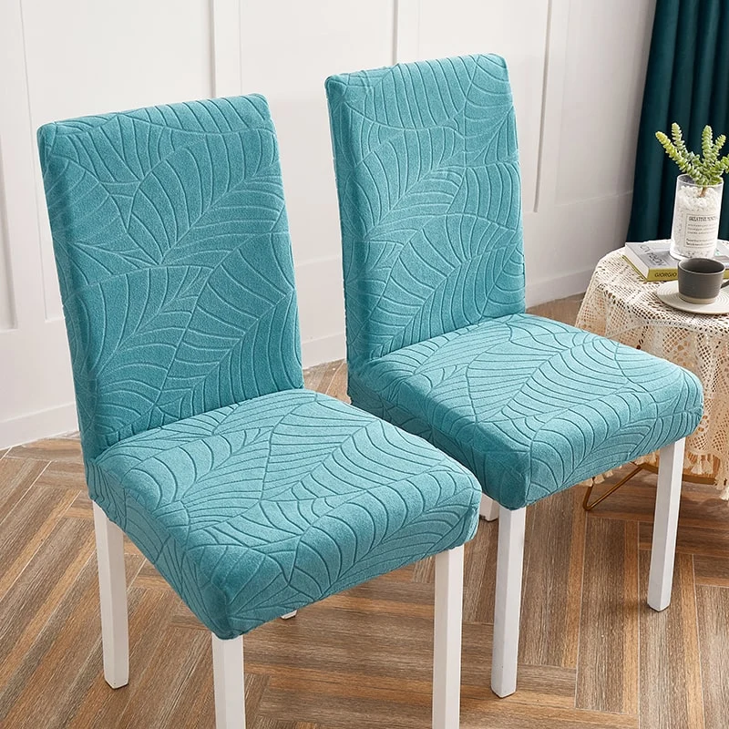 Housse de Chaise Imperméable Feuille Bleu Ciel
