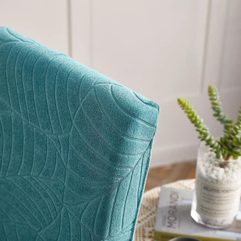 Housse de Chaise Imperméable Feuille Bleu Ciel