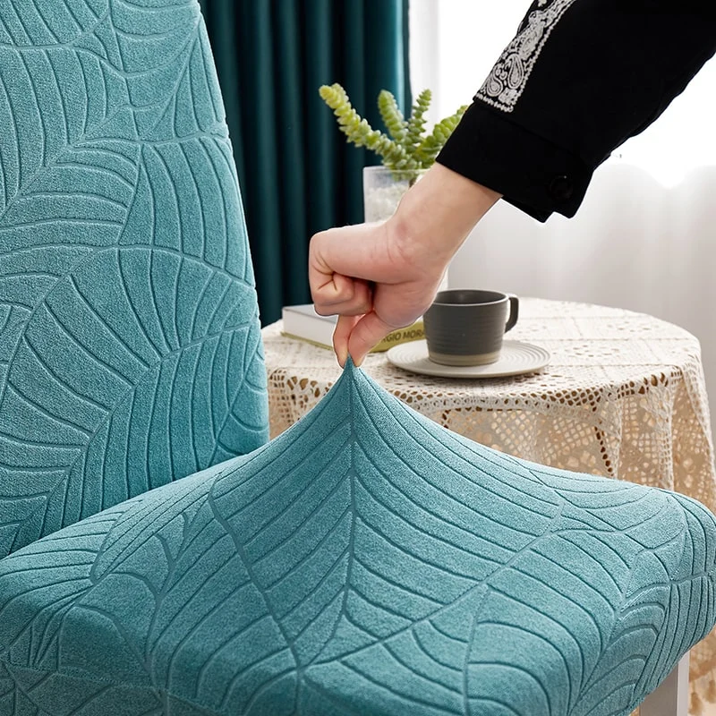 Housse de Chaise Imperméable Feuille Bleu Ciel