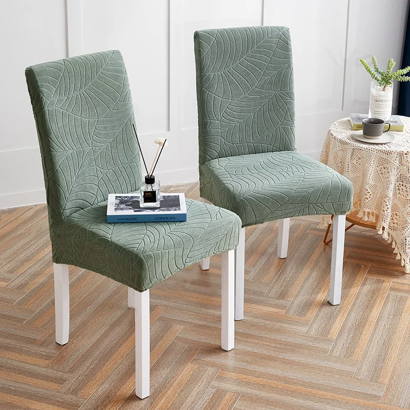 Housse de Chaise Imperméable Feuille vert d'eau