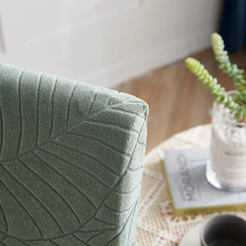 Housse de Chaise Imperméable Feuille vert d'eau