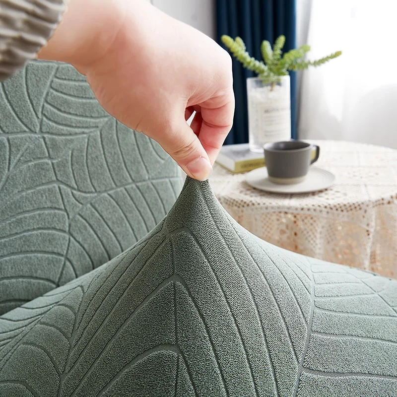 Housse de Chaise Imperméable Feuille vert d'eau