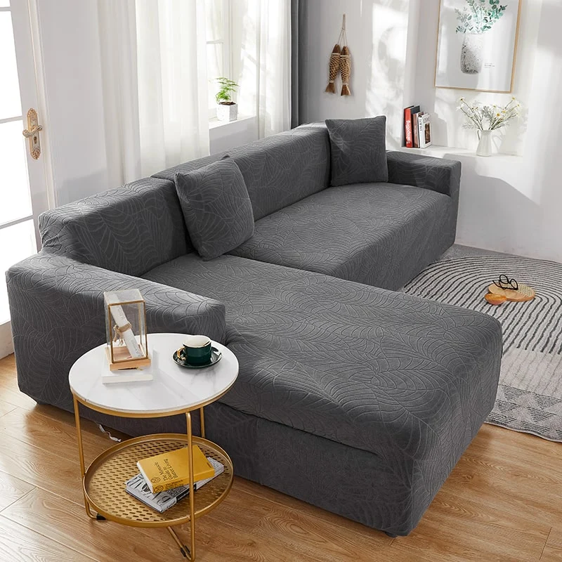 Housse de Canapé d'Angle Imperméable Gris Anthracite