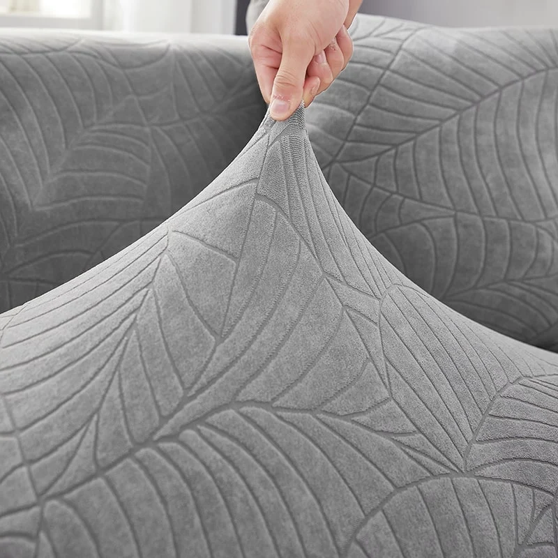 Housse de Canapé d'Angle Imperméable Gris Clair