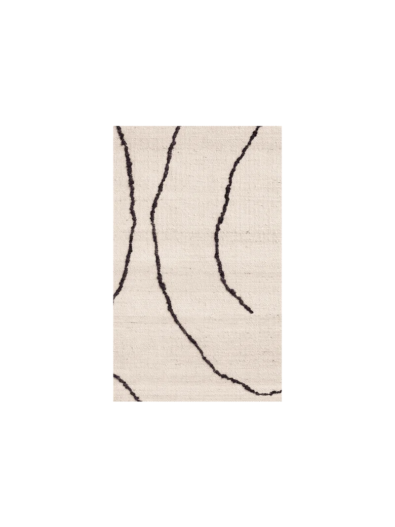 Rug Sample - Gesso Jute - Off-white/Dark Fig