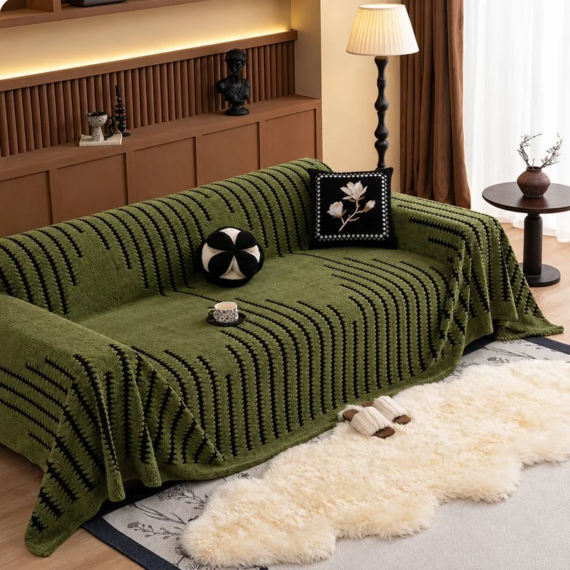 Plaid Canapé Décoratif à Motifs Géométrique - Style Moderne