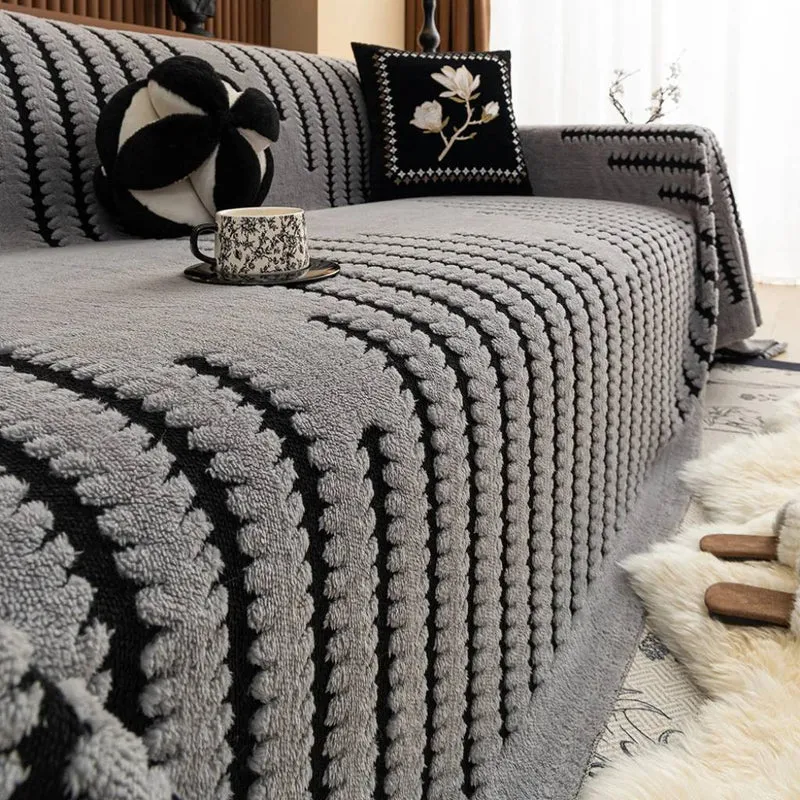 Plaid Canapé Décoratif à Motifs Géométrique - Style Moderne