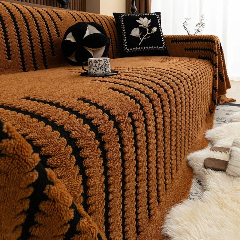 Plaid Canapé Décoratif à Motifs Géométrique - Style Moderne