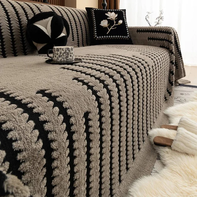 Plaid Canapé Décoratif à Motifs Géométrique - Style Moderne