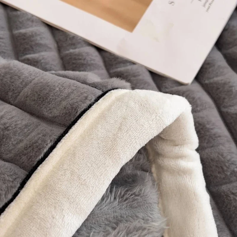 Plaid Canapé Ultra Doux Côtelé - Couverture Moelleuse et Décorative