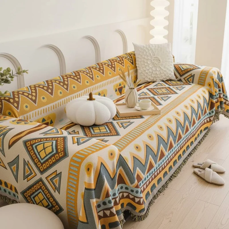 Plaid pour Canapé en Jacquard – 350 g/m²