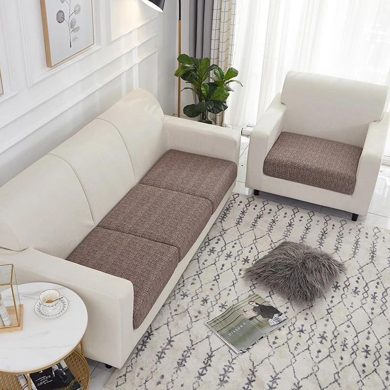 Housse Brun Industriel pour Coussin d'Assise de Canapé