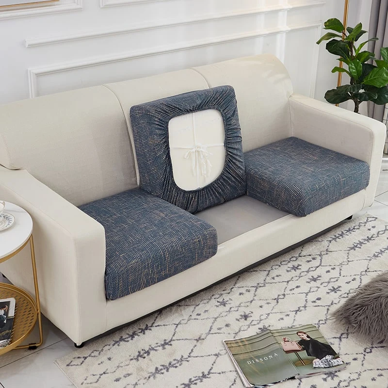 Housse Bleu Industriel pour Coussin d'Assise de Canapé