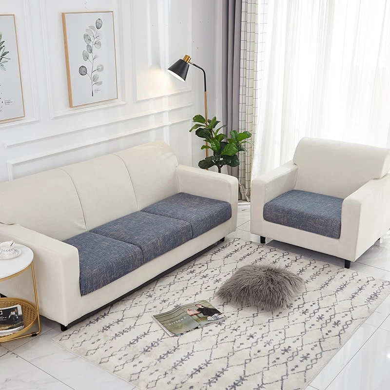Housse Bleu Industriel pour Coussin d'Assise de Canapé