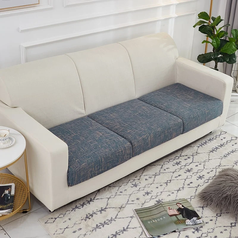 Housse Bleu Industriel pour Coussin d'Assise de Canapé