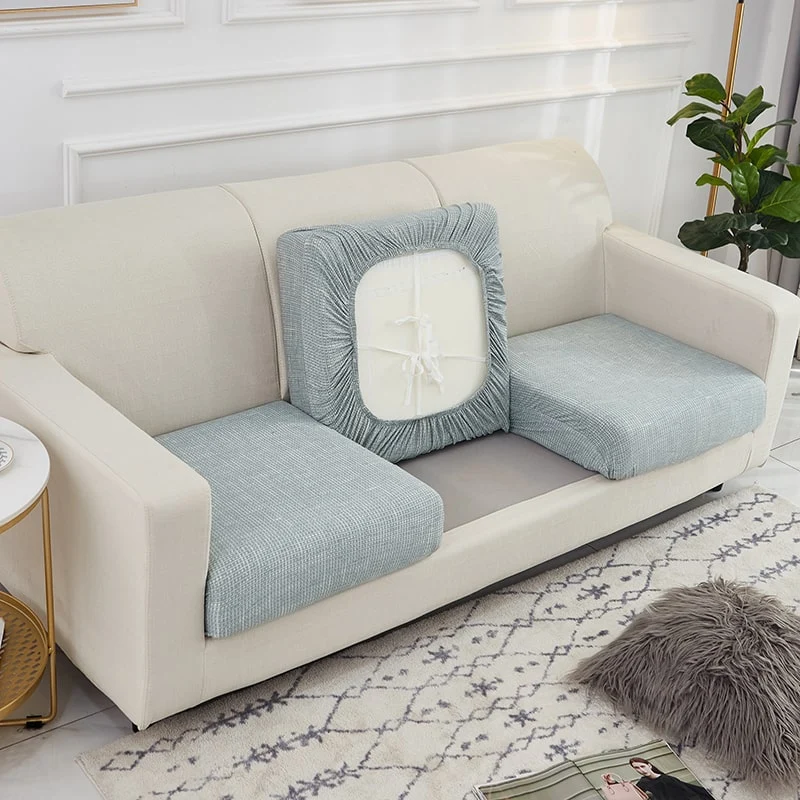 Housse Bleu clair Industriel pour Coussin d'Assise de Canapé