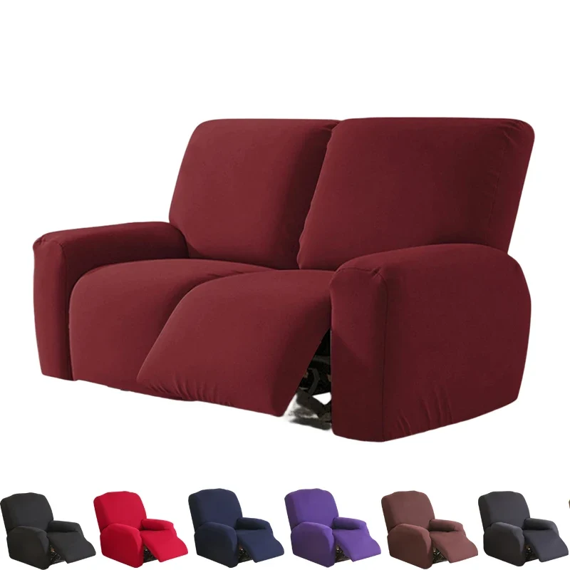 Housse de fauteuil & canapé relax inclinable – couleurs unies