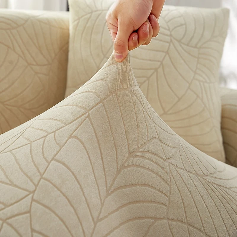Housse de Canapé d'Angle Imperméable Beige