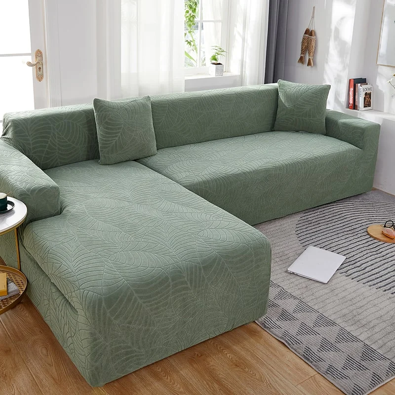 Housse de Canapé d'Angle Imperméable Vert D'eau