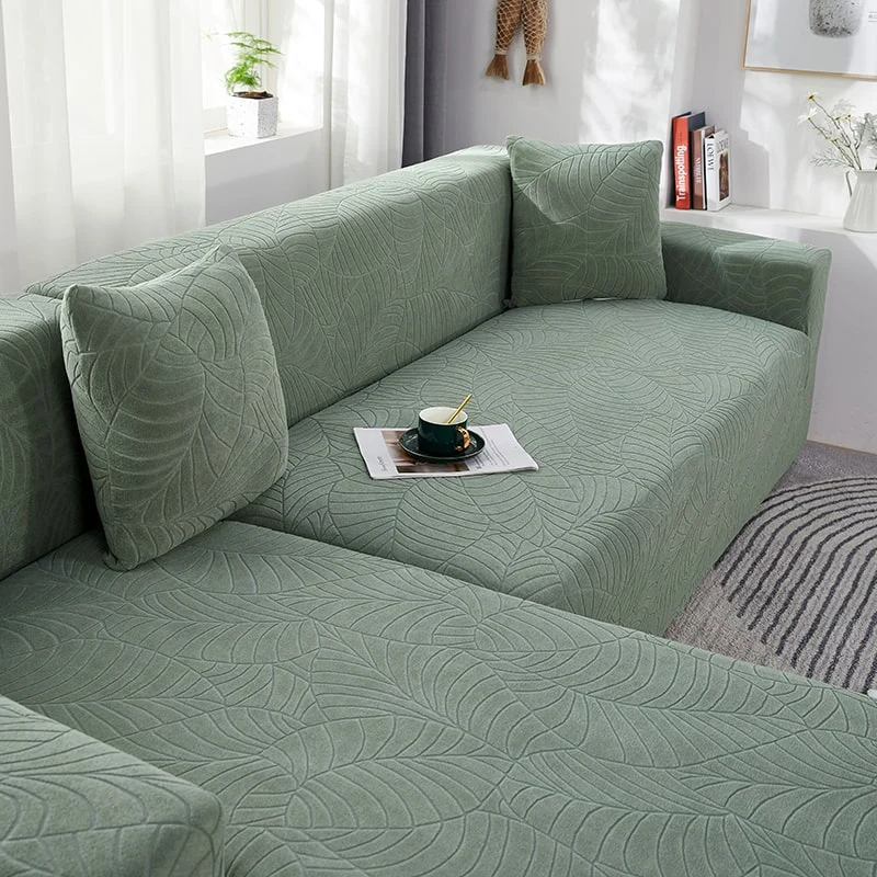 Housse de Canapé d'Angle Imperméable Vert D'eau