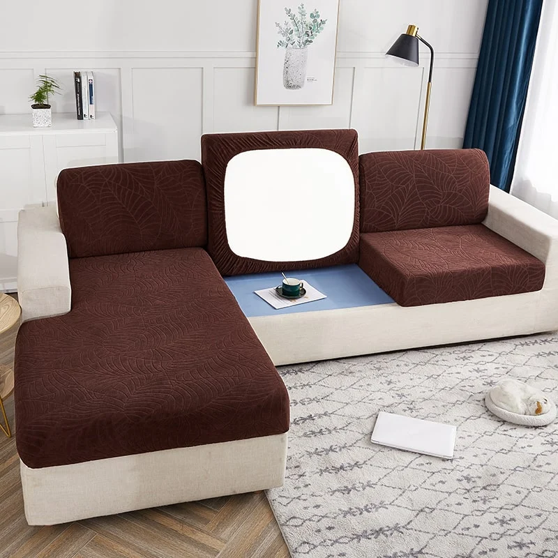 Housse Imperméable marron pour coussin de Canapé