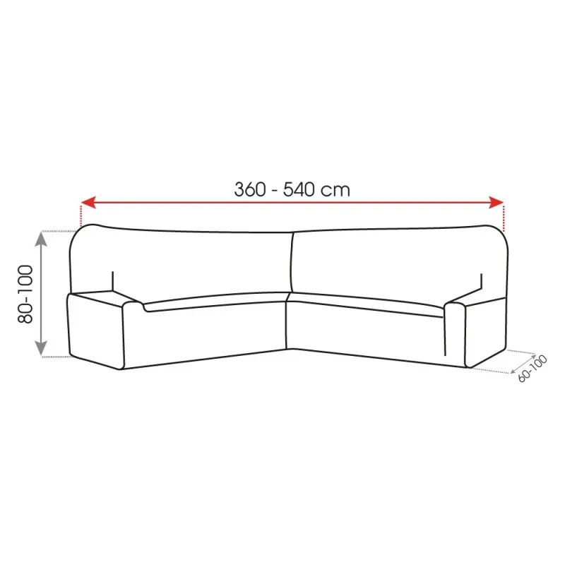 Housse Canapé D'Angle Multi-élastique Stark