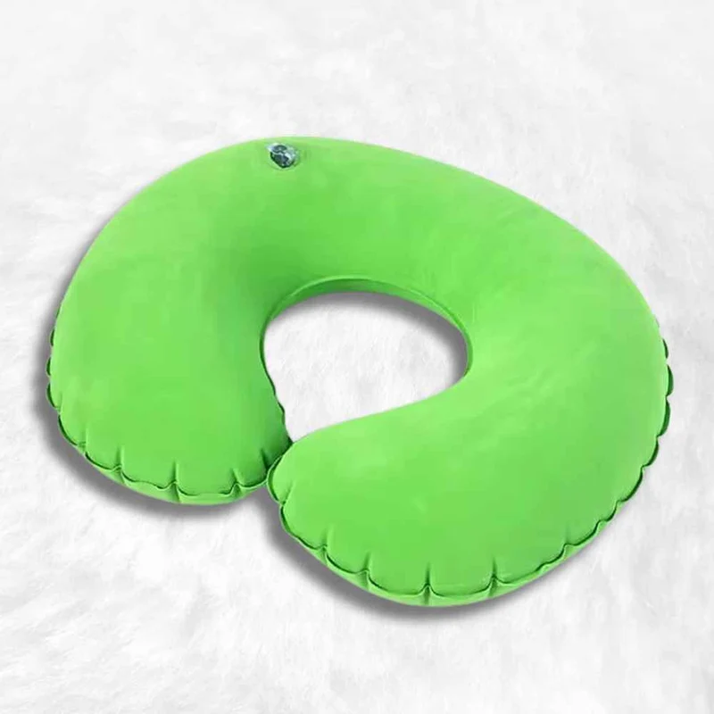 Coussin de Voyage Gonflable vert !