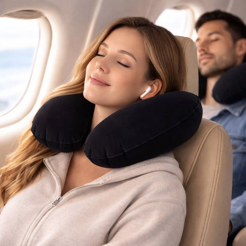 Coussin de Voyage Gonflable noir !