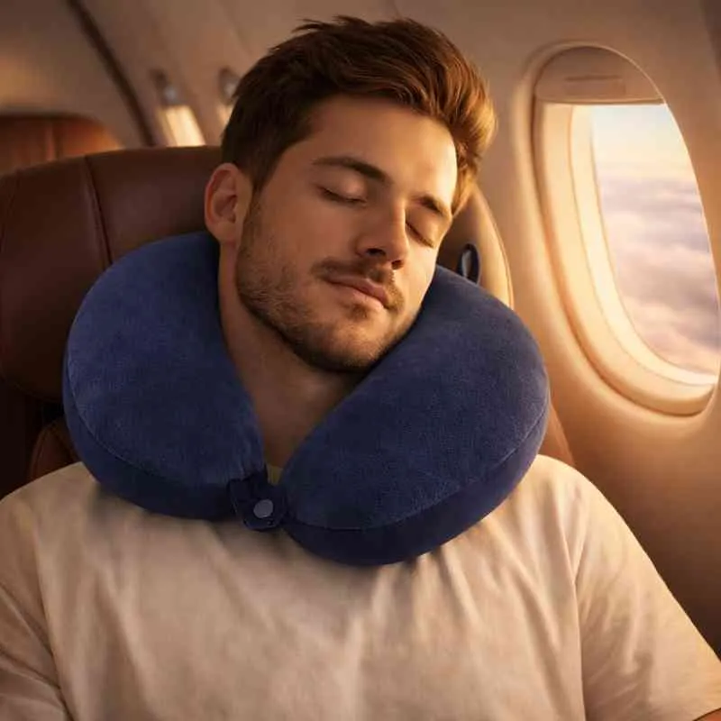 Coussin Avion Nuque marine !