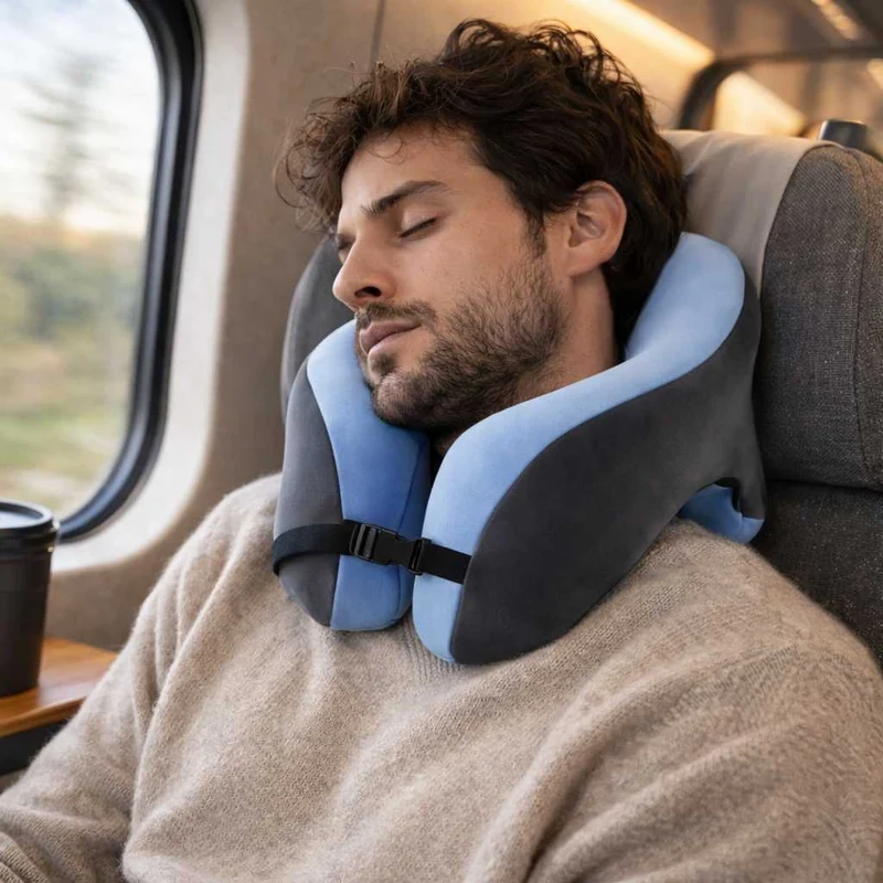 Coussin de Voyage 3 en 1 bleu !