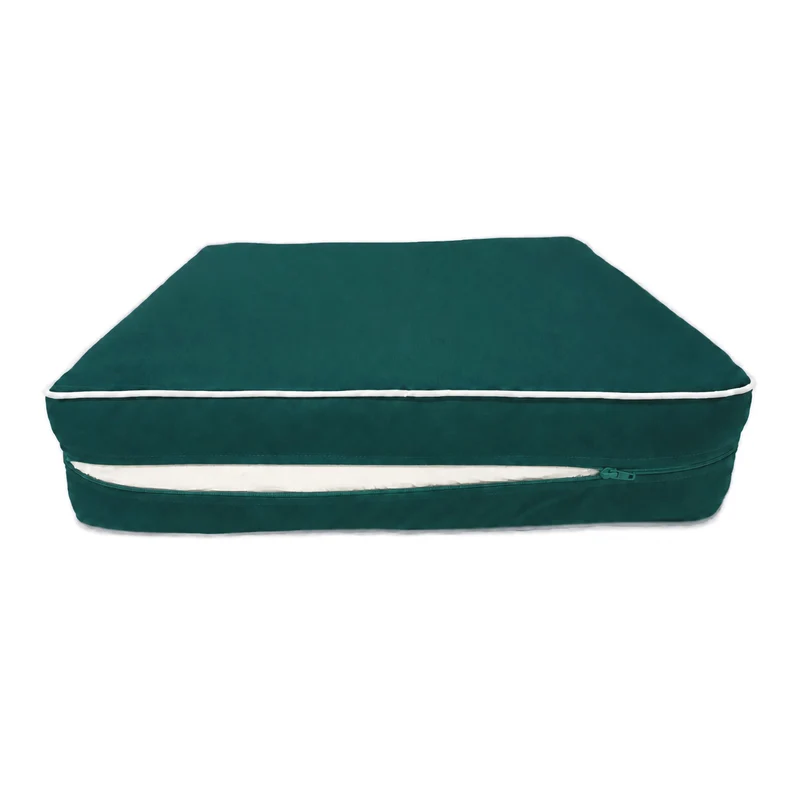 Ensemble Coussins Premium 50x50 Vert Émeraude - Épais 12cm & Finition Passepoil